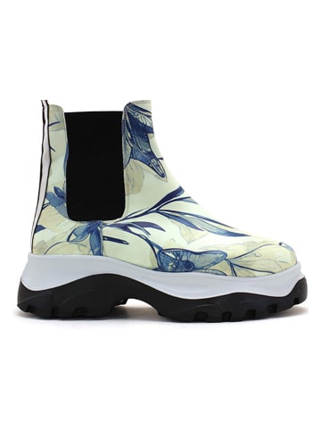 Goby Chelsea-Boots in Grün/ Blau