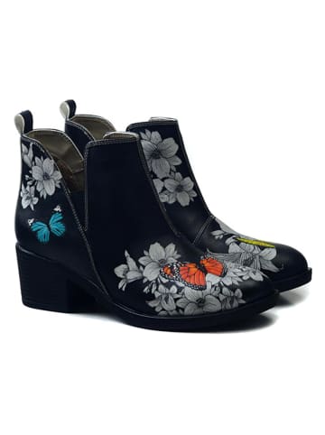 Goby Ankle-Boots in Schwarz/ Bunt