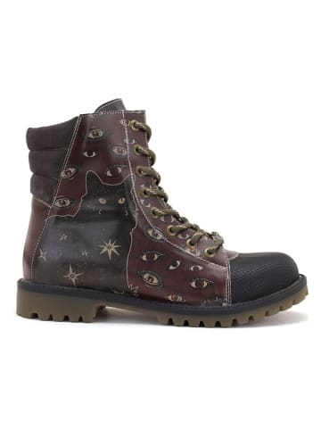 Goby Boots bruin/paars