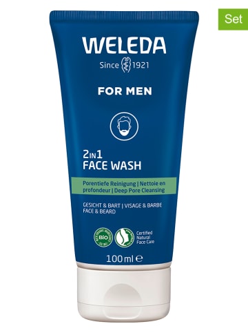 Weleda 2er-Set: Reinigungsgel "For Men 2in1", je 100 ml