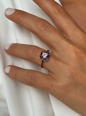 Les Petites Précieuses Rosévergulde ring met edelstenen