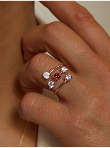 Les Petites Précieuses Silber-Ring mit Edelsteinen