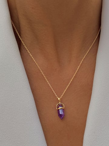 Les Petites Précieuses Vergulde ketting met hanger - (L)16 cm