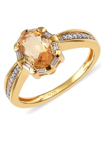 Les Petites Précieuses Vergulde ring met edelstenen