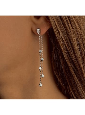 Les Petites Précieuses Silber-Ohrstecker mit Edelsteinen