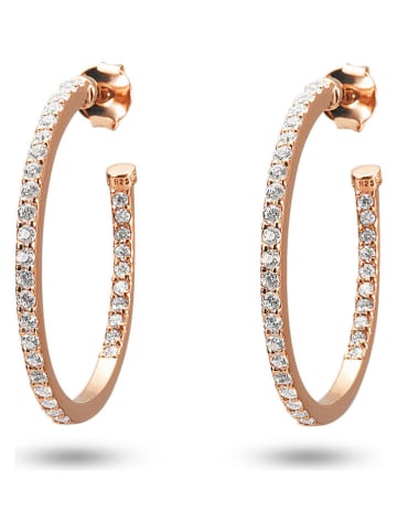 Les Petites Précieuses Rosévergold. Creolen mit Edelsteinen