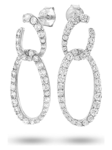 Les Petites Précieuses Silber-Ohrstecker mit Edelsteinen