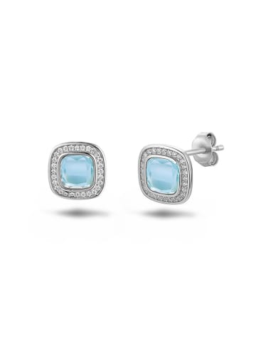 Les Petites Précieuses Zilveren oorstekers met edelstenen