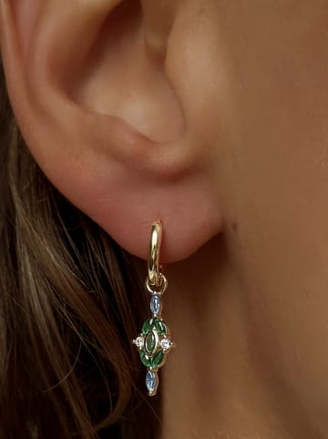 Les Petites Précieuses Vergold. Creolen mit Edelsteinen