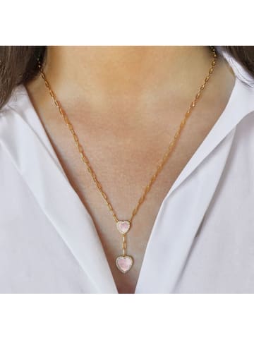 Les Petites Précieuses Vergulde ketting met edelstenen - (L)45 cm