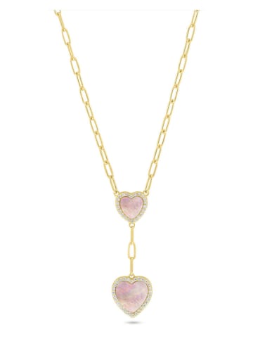 Les Petites Précieuses Vergulde ketting met edelstenen - (L)45 cm