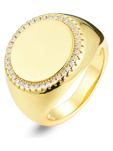 Les Petites Précieuses Vergulde ring met edelstenen