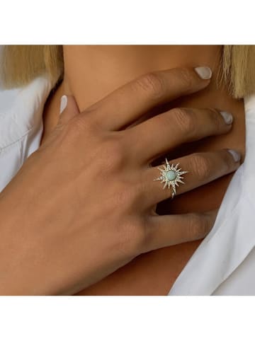 Les Petites Précieuses Vergold. Ring mit Edelsteinen