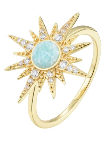 Les Petites Précieuses Vergold. Ring mit Edelsteinen