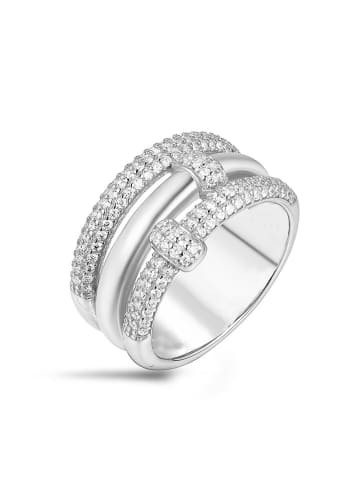 Les Petites Précieuses Srebrny pierścionek z cyrkoniami