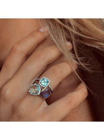 Les Petites Précieuses Zilveren ring met edelstenen