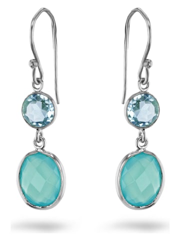 Les Petites Précieuses Silber-Ohrhänger mit Edelsteinen