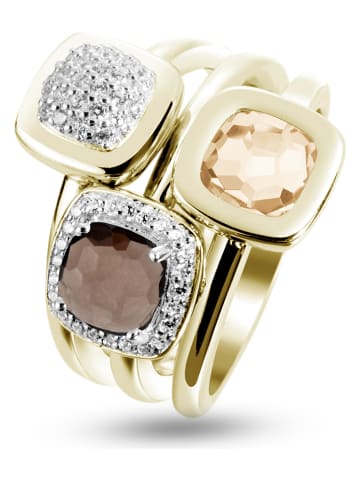 Les Petites Précieuses Vergold. Ring mit Edelsteinen