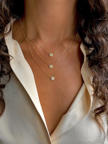 Les Petites Précieuses Vergulde ketting met sierelementen - (L)39 cm