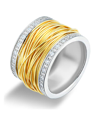 Les Petites Précieuses Vergold. Ring mit Edelsteinen