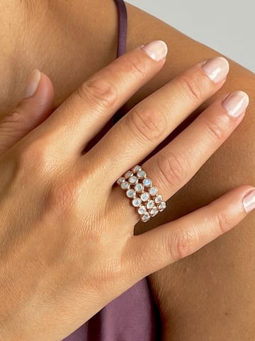 Les Petites Précieuses Rosévergold. Ring mit Edelsteinen