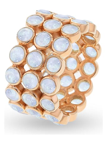 Les Petites Précieuses Rosévergold. Ring mit Edelsteinen