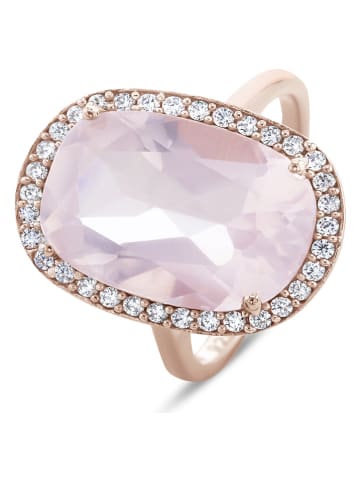 Les Petites Précieuses Rosévergold. Ring mit Edelsteinen