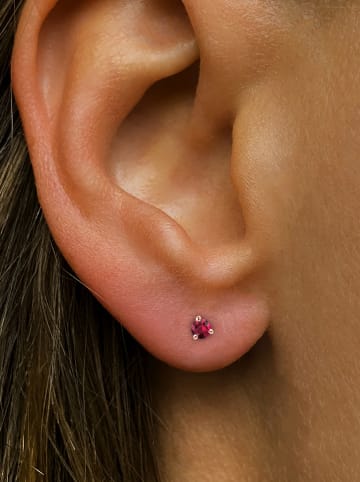 Les Petites Précieuses Rosévergold. Ohrstecker mit Edelsteinen