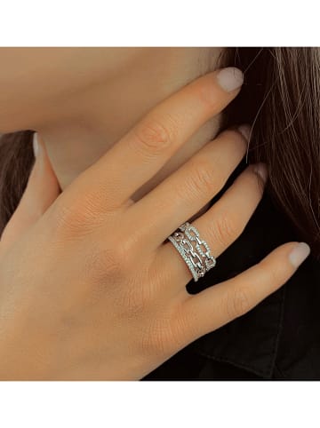 Les Petites Précieuses Zilveren ring met edelstenen