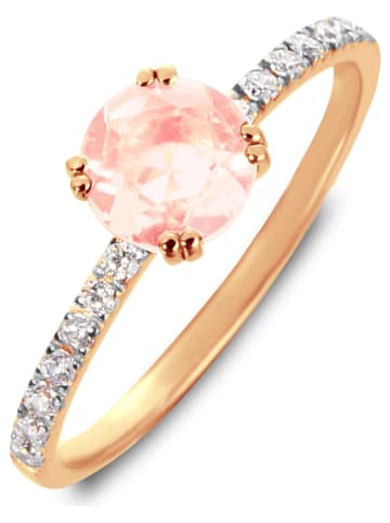 Les Petites Précieuses Rosévergold. Ring mit Edelsteinen