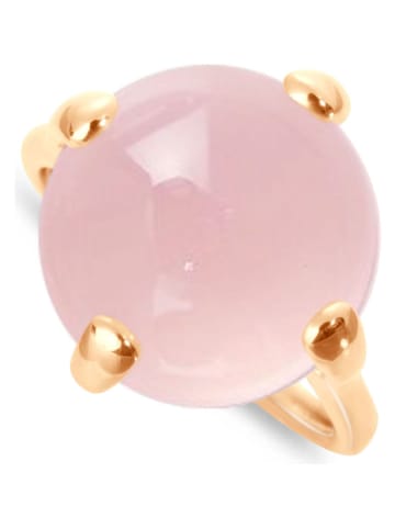 Les Petites Précieuses Rosévergold. Ring mit Rosenquartz
