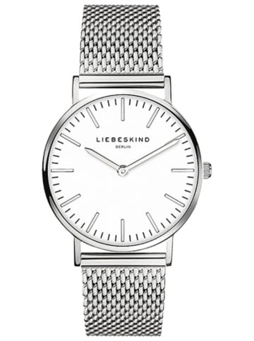 Liebeskind Kwartshorloge zilverkleurig/wit