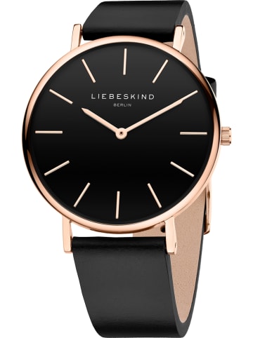 Liebeskind Quarzuhr in Schwarz/ Roségold