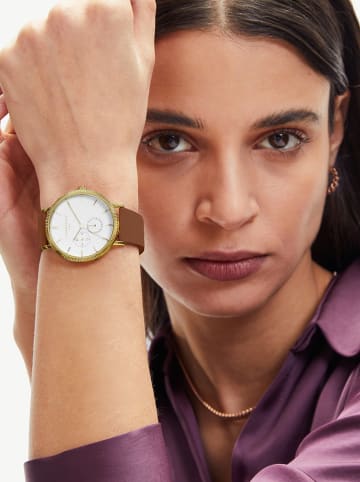 Liebeskind Chronograph in Hellbraun/ Gold/ Weiß