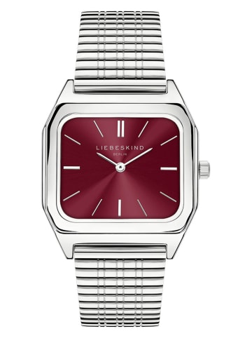 Liebeskind Quarzuhr in Silber/ Bordeaux