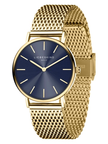 Liebeskind Quarzuhr in Gold/ Dunkelblau