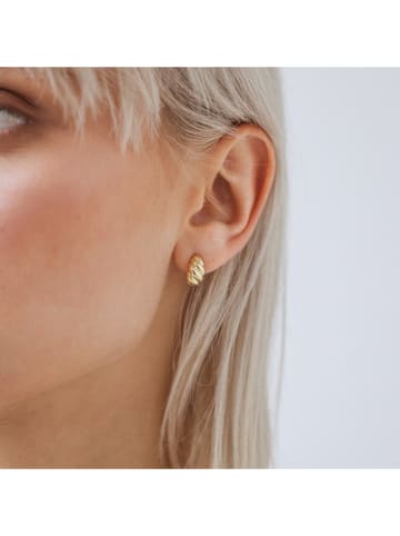 Ania Kruk Pozłacane kolczyki-półkreole