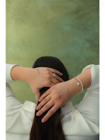 Ania Kruk Pozłacana bransoletka z perłami - dł. 20 cm