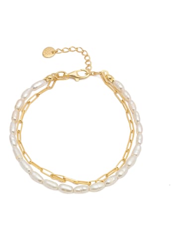 Ania Kruk Pozłacana bransoletka z perłami