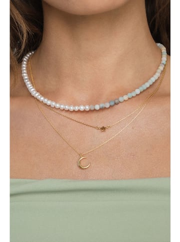 Ania Kruk Pozłacany naszyjnik z elementami ozdobnymi - dł. 43 cm