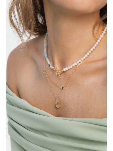 Ania Kruk Pozłacany naszyjnik z elementami ozdobnymi - dł. 43 cm