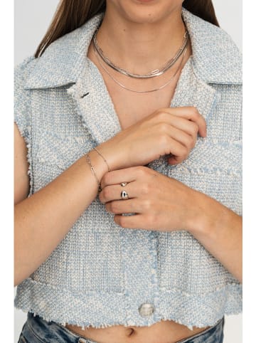 Ania Kruk Srebrna bransoletka z elementami ozdobnymi