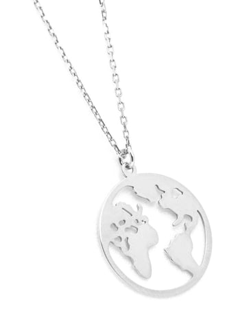 Ania Kruk Srebrny naszyjnik z zawieszką - dł. 42 cm