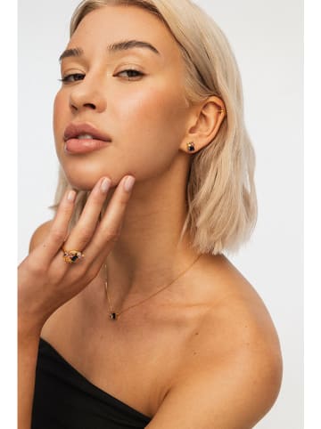 Ania Kruk Pozłacane kolczyki-wkrętki z cyrkoniami