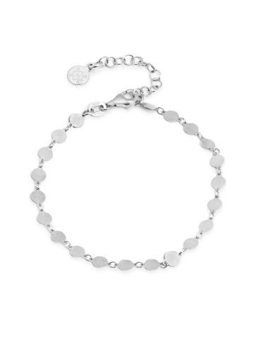 Ania Kruk Srebrna bransoletka z elementami ozdobnymi - dł. 16 cm