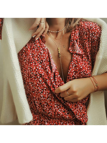 Ania Kruk Pozłacany naszyjnik z kryształami - dł. 32 cm