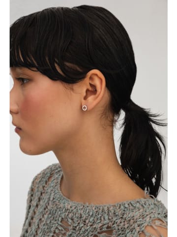 Ania Kruk Srebrne kolczyki-wkrętki z cyrkoniami