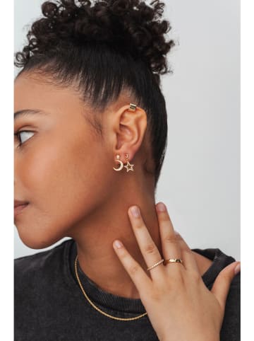 Ania Kruk Pozłacane kolczyki-wkrętki z cyrkoniami