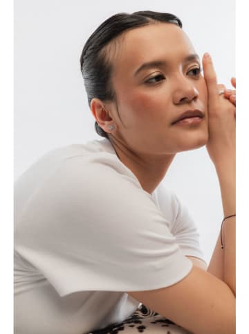 Ania Kruk Srebrne kolczyki-wkrętki z cyrkoniami