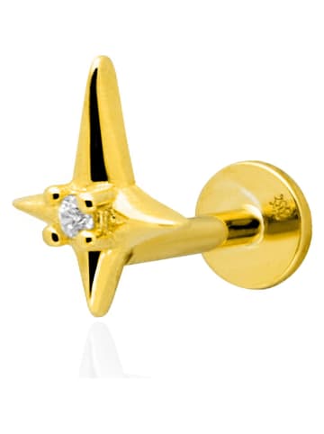 Ania Kruk Pozłacany piercing z cyrkonią